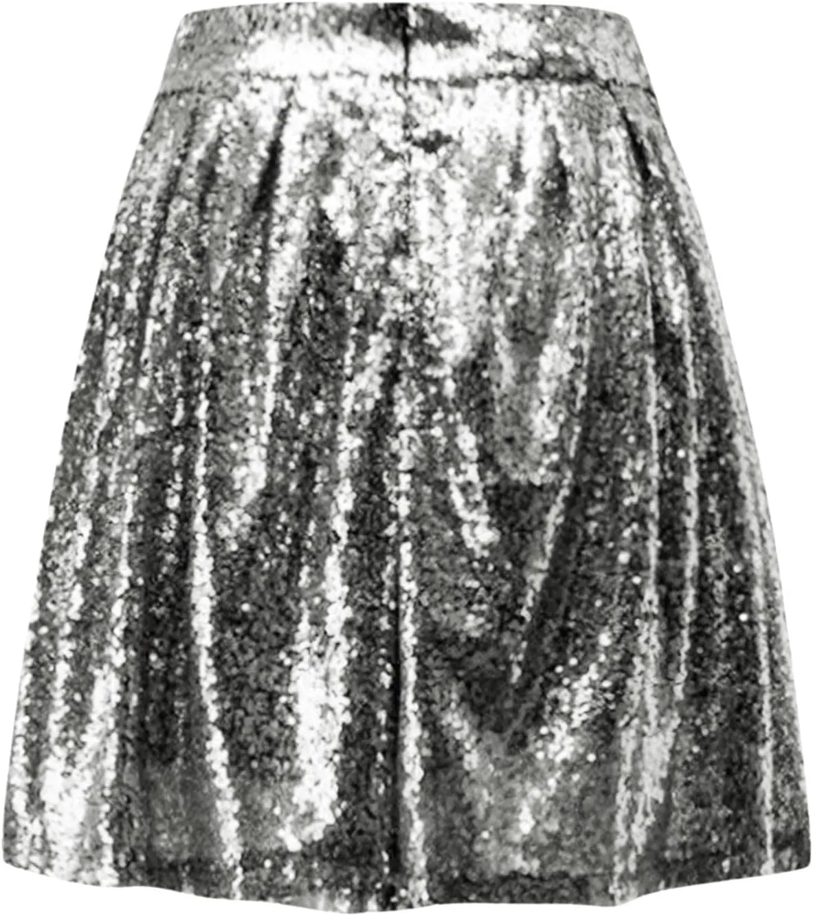 Womens Sequin Skirts Fashion High Waisted Pleated Skirts Holiday Party Sparkly Glitter Skirts 2025 Summer Trendy Skirts