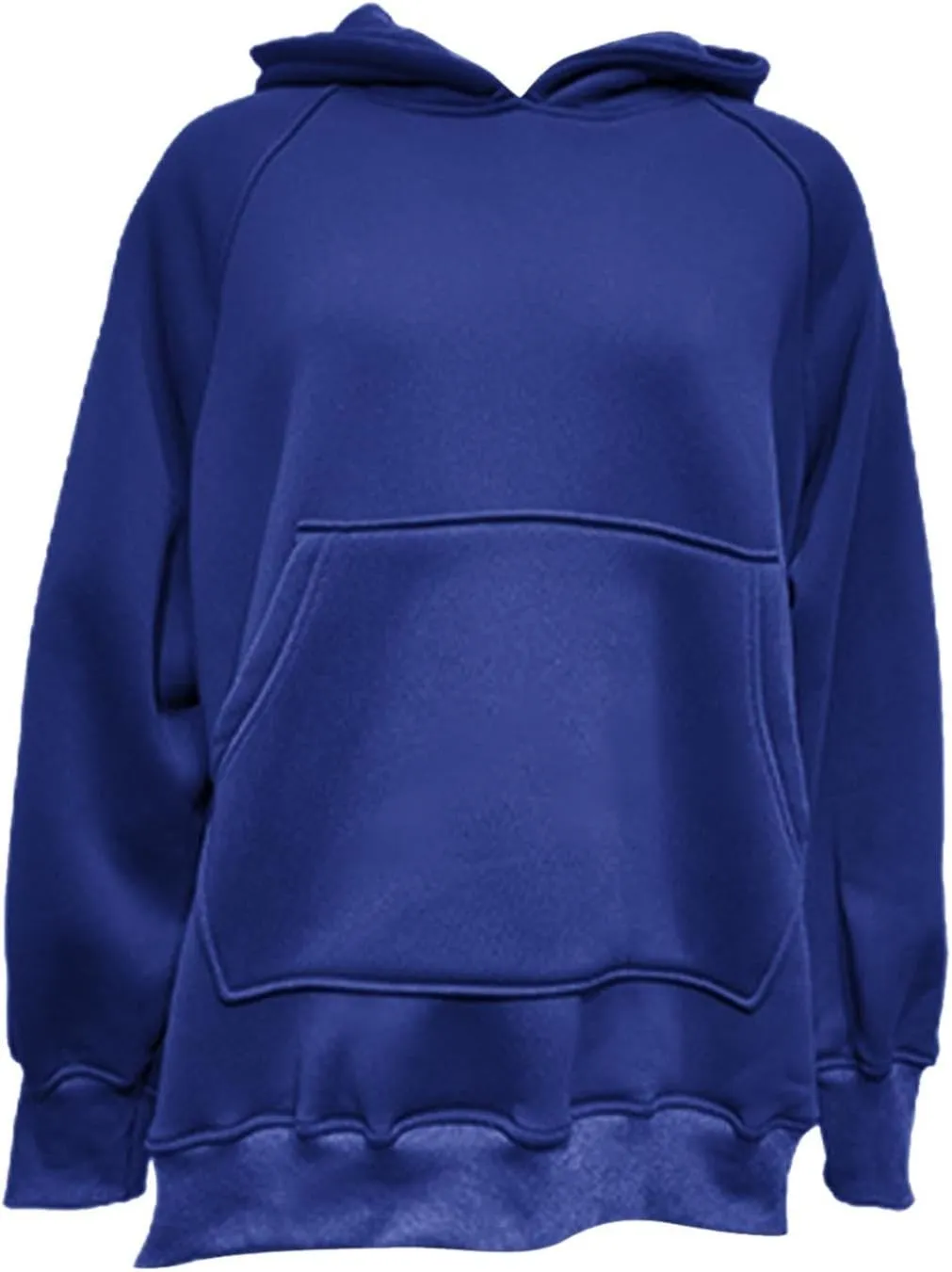 Women's Side Split Oversized Hoodies Sweatshirts Raglan Loose Fit Casual Solid Long Sleeve Pullover Tops with Kangroo Pocket