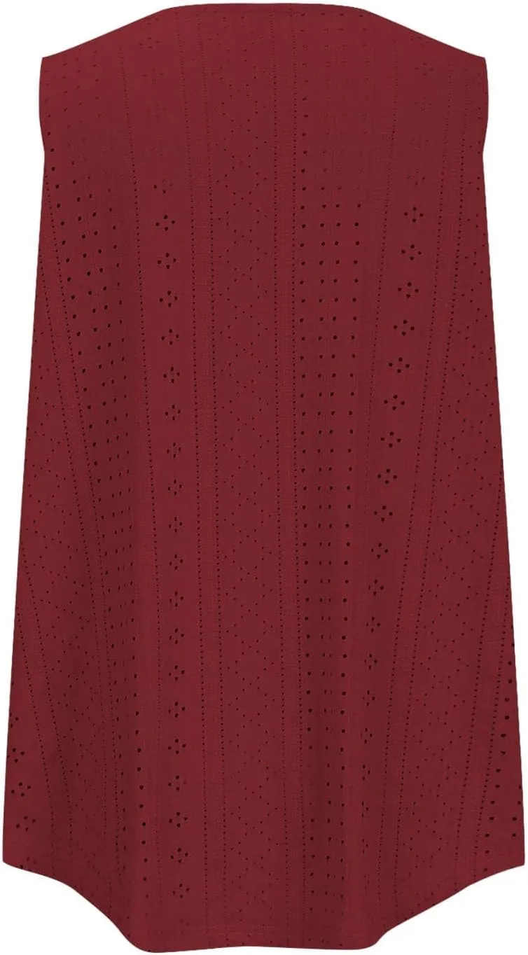 Womens Sleeveless Pleated Top Square Neck Tops for Plus Size Summer Vacation Tops Going Out Tops Fashion Trendy Tops