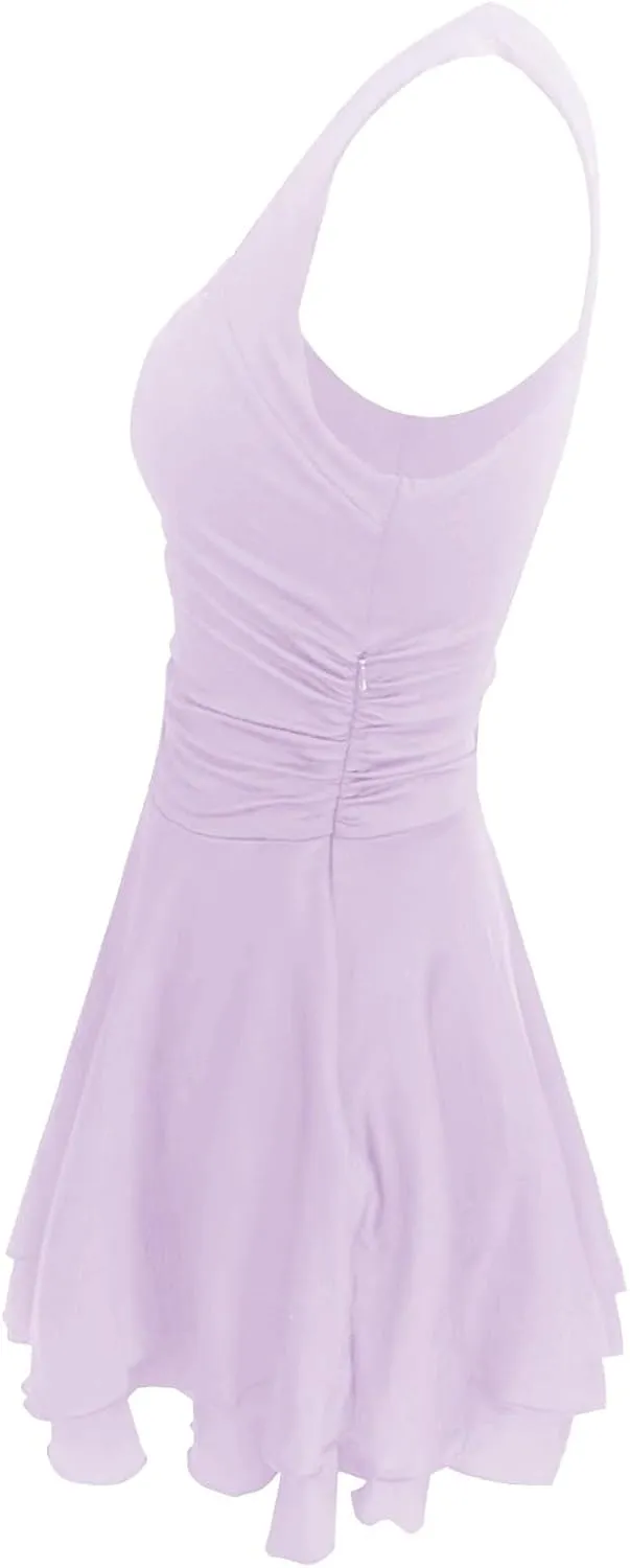 Women's Square Neck Ruffle Hem Mini Dress Ruched Waist Flowy Loose Relaxed Fit Short Trendy Comfy Soft Party Dresses