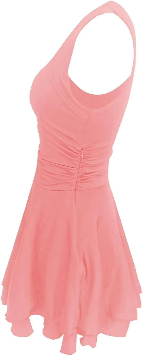 Women's Square Neck Ruffle Hem Mini Dress Ruched Waist Flowy Loose Relaxed Fit Short Trendy Comfy Soft Party Dresses