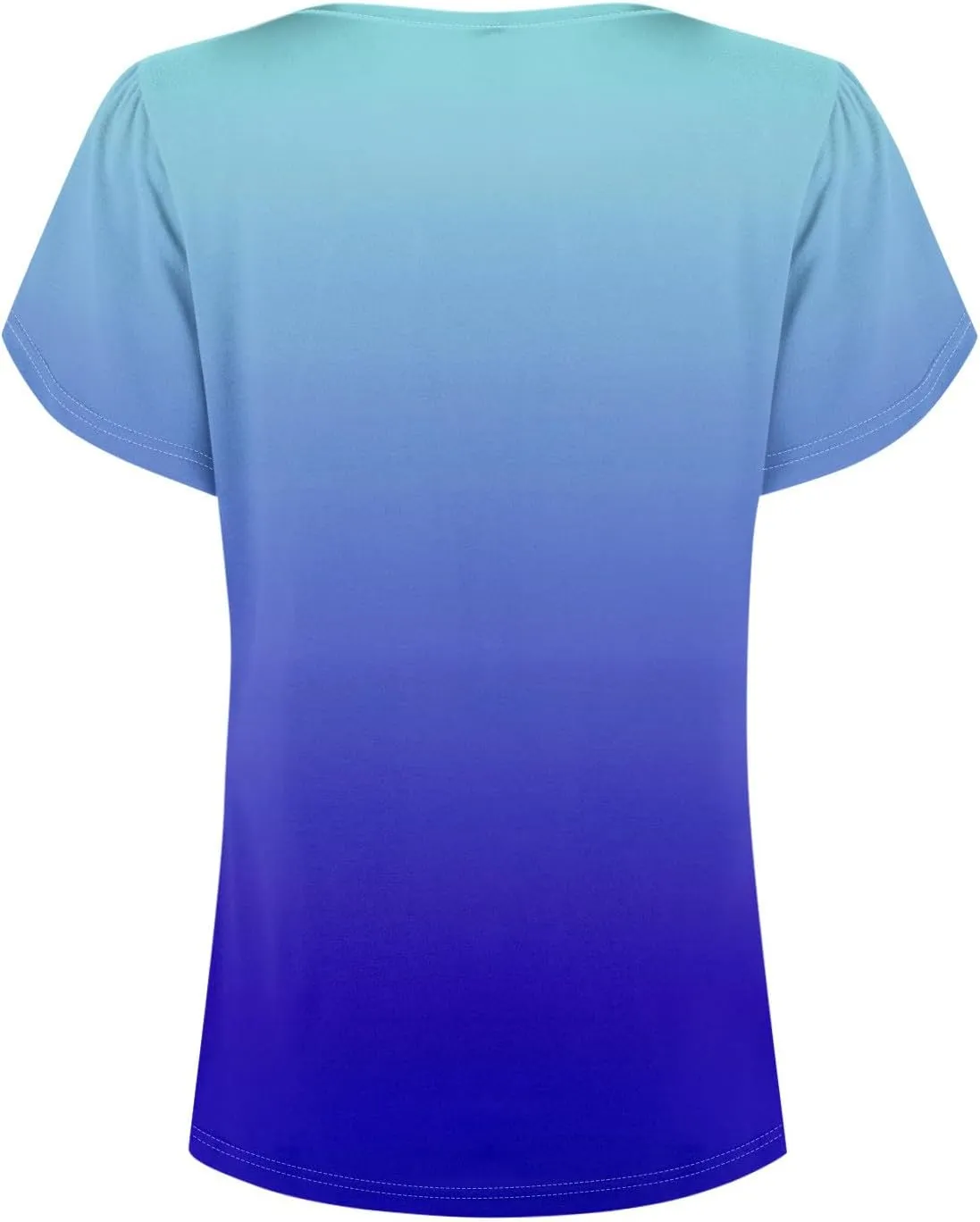 Womens Tops Petal Short Sleeve Summer Dressy Casual Crew Neck Shirts Floral Print Blouses Pleated Tunics