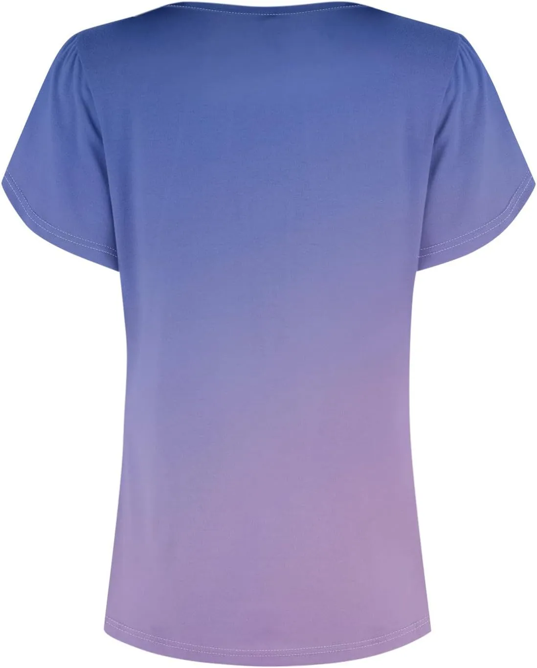 Womens Tops Petal Short Sleeve Summer Dressy Casual Crew Neck Shirts Floral Print Blouses Pleated Tunics