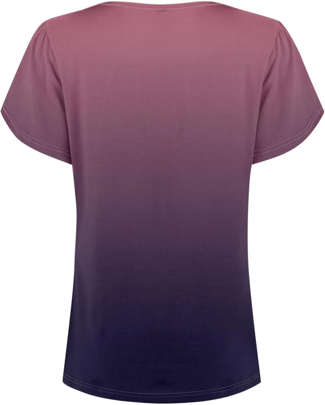 Womens Tops Petal Short Sleeve Summer Dressy Casual Crew Neck Shirts Floral Print Blouses Pleated Tunics