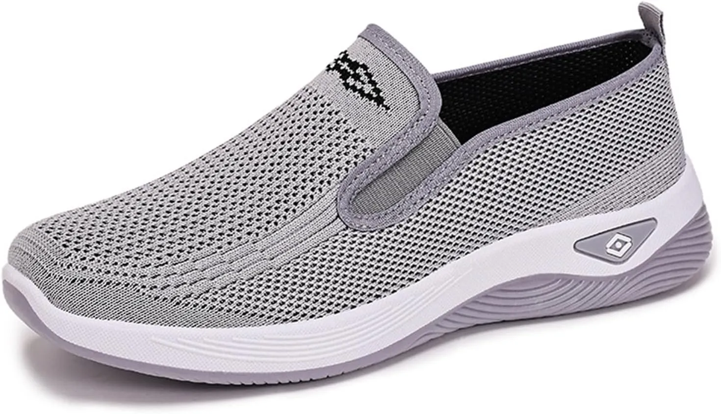 Women's Woven Orthopedic Breathable Soft Shoes Slip On Arch Support Walking Flying Sneakers Comfortable Wide Width Walking Shoes