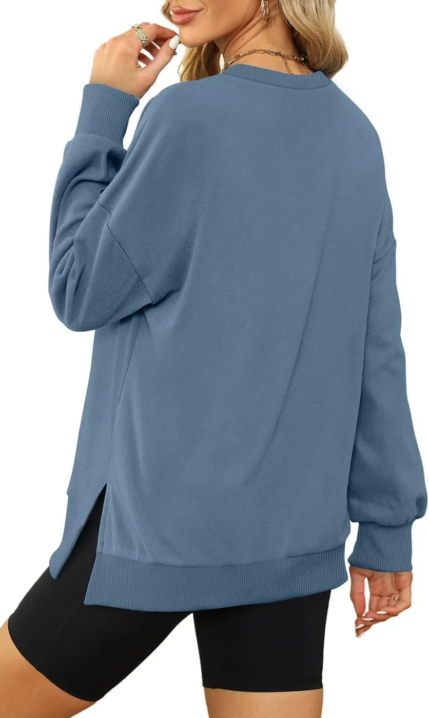 XIEERDUO Womens Oversized Sweatshirts Pullover Casual Crewneck Long Sleeve Tops Comfy
