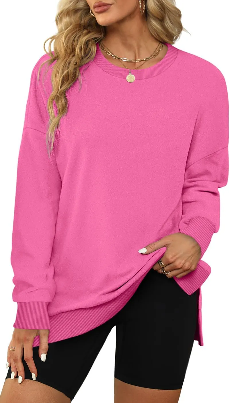 XIEERDUO Womens Oversized Sweatshirts Pullover Casual Crewneck Long Sleeve Tops Comfy
