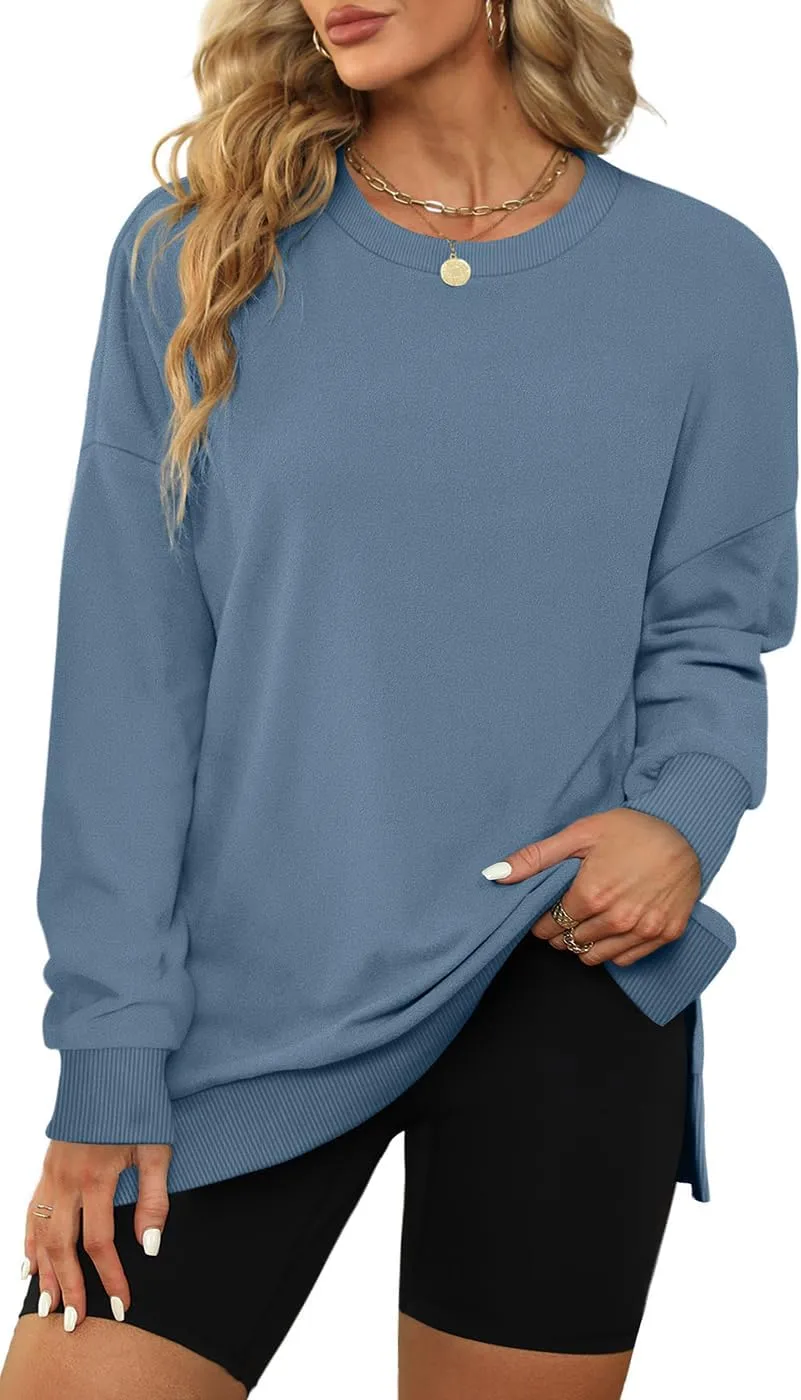 XIEERDUO Womens Oversized Sweatshirts Pullover Casual Crewneck Long Sleeve Tops Comfy