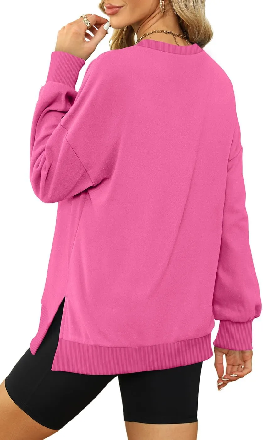 XIEERDUO Womens Oversized Sweatshirts Pullover Casual Crewneck Long Sleeve Tops Comfy