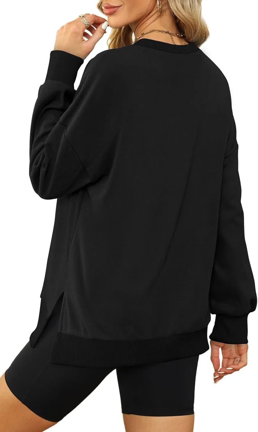 XIEERDUO Womens Oversized Sweatshirts Pullover Casual Crewneck Long Sleeve Tops Comfy