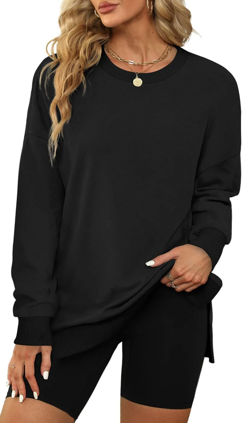 XIEERDUO Womens Oversized Sweatshirts Pullover Casual Crewneck Long Sleeve Tops Comfy