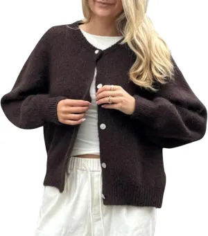 Y2k Knitted Cropped Cardigan Sweaters Women Long Sleeve Button Down Open Front Casual Cardigan Knitwear Top