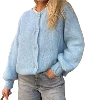 Y2k Knitted Cropped Cardigan Sweaters Women Long Sleeve Button Down Open Front Casual Cardigan Knitwear Top