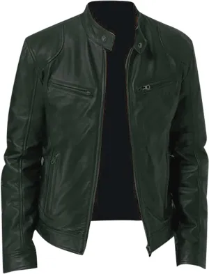 Ymosrh Fashion Jackets for Men Winter Men's Casual Solid Color Long-Sleeved Slim Leather Mens Coats Jackets Stylish