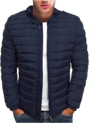 Ymosrh Men's Down Jacket Winter Lightweight Puffer Jacket Warm Insulated Windproof Quilted Coat Jacket, M-2XL