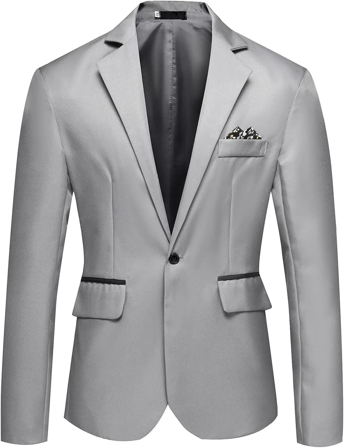 Ymosrh Men's Dress Jackets Casual One Button Suit Blazer Jacket Sport Coat for Wedding Prom Dinner Party Sport Coats
