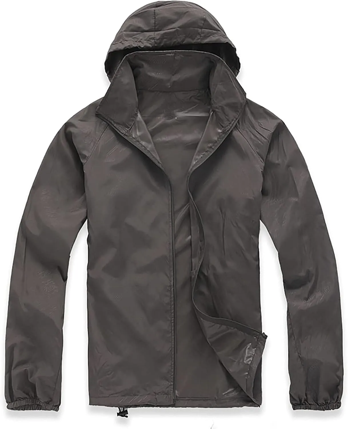 Ymosrh Men's Travel Rain Jacket Waterproof Windbreaker Lightweight Packable Coat with Hood for Outdoor Hiking, XS-3XL